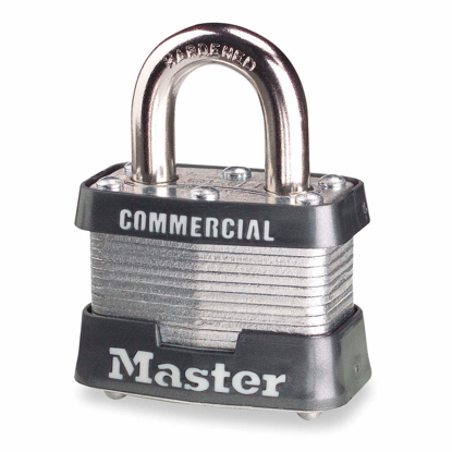 Picture of KEYED ALIKE- PADLOCK- STEEL- SHACKLE TYPE STANDARD SHACKLE- VERTICAL SHACKLE CLEARANCE 3/4 IN