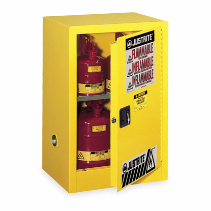 Picture of 12 GAL FLAMMABLE CABINET- SELF-CLOSING SAFETY CABINET DOOR TYPE- 35 IN HEIGHT- 23 1/4 IN WIDTH