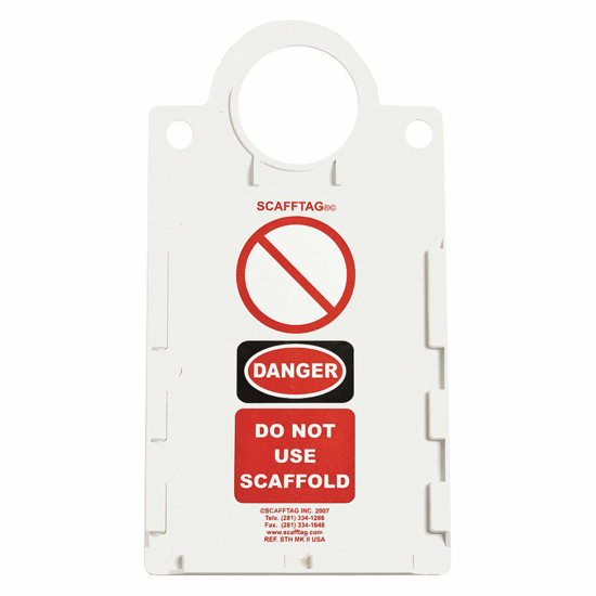 Picture of SCAFFTAG(R) II HOLDER- SIGN LEGEND DO NOT USE SCAFFOLD- SIGN HEADER SCAFFTAG DANGER- PLASTIC