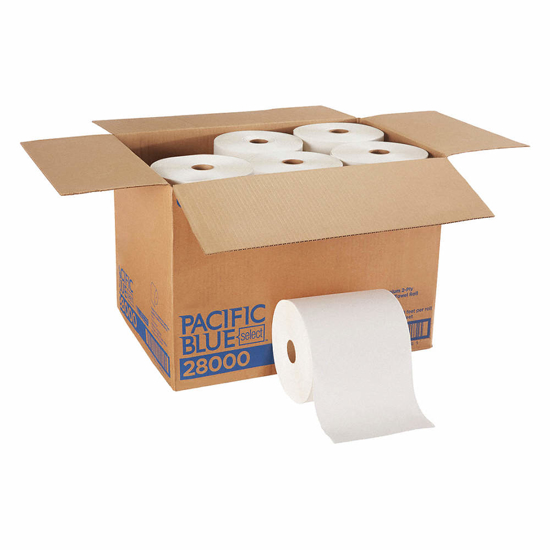Picture of PAPER TOWEL ROLL-350-WHITE-PK12