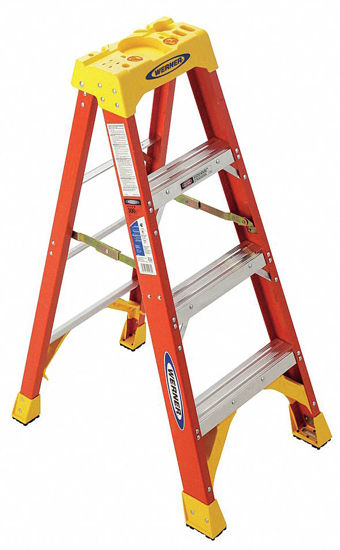 Picture of STEPLADDER- FIBERGLASS- 4 FT. H- 300 LB CAP
