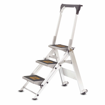 Picture of ALUMINUM FOLDING STEP- 26 IN OVERALL HEIGHT- 300 LB LOAD CAPACITY- NUMBER OF STEPS- 3