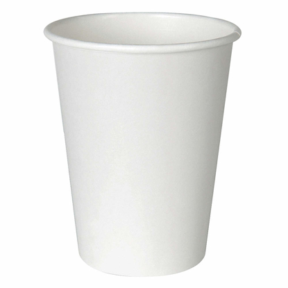 Picture of 8 OZ PAPER DISPOSABLE HOT CUP- WHITE- 1000 PK