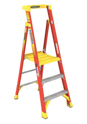 Picture of PODIUM STEPLADDER 3 FT FIBERGLASS 300 LB