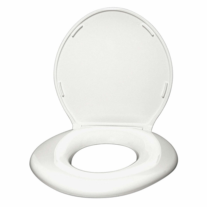 Picture of ROUND OR ELONGATED- STANDARD TOILET SEAT TYPE- CLOSED FRONT TYPE- INCLUDES COVER YES- WHITE