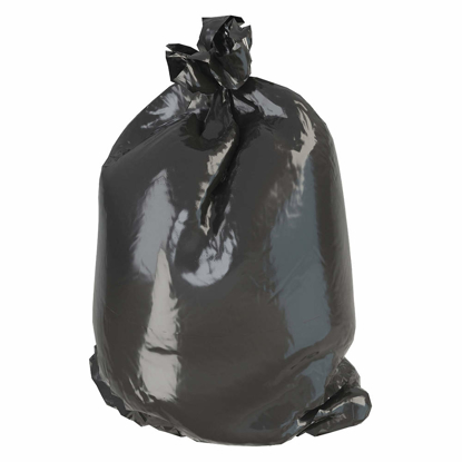 Picture of TRASH BAG- 60 GAL- LLDPE- CORELESS ROLL- BLACK- PK 100
