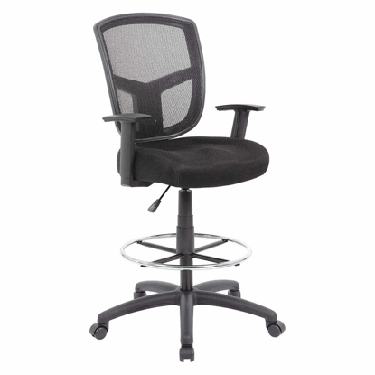 Picture of DRAFTING CHAIR- DRAFTING CHAIR- BLACK- MESH- 27 IN TO 30 IN NOMINAL SEAT HEIGHT RANGE