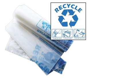 Picture of CLEARSTREAM RECYCLE BAG CLEAR WITH BLUE PRINT 40 X 45