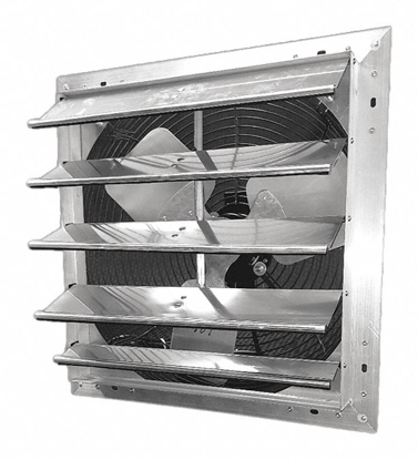 Picture of 1/4 HP HP 20 IN-DIA. 115V ACV SHUTTER MOUNT EXHAUST FAN- 21 IN SQUARE OPENING REQUIRED