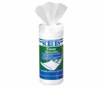 Picture of SCRUBS UNSCENTED GREEN CLEANING WIPES 25CT