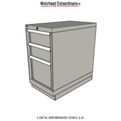 Picture of LISTA 3 DRAWER STATIONARY CABINET