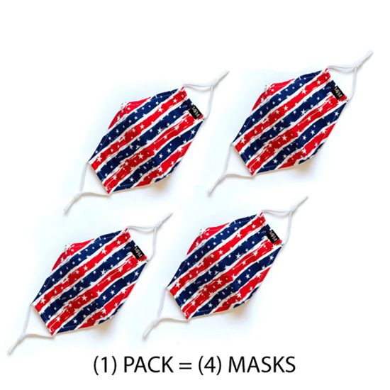 Picture of FACE MASKS ADULT STARS & STRIPES (4) PACK