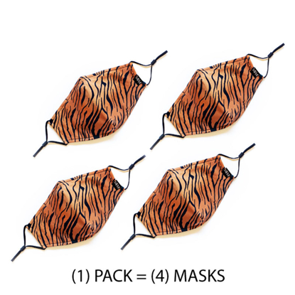 Picture of FACE MASKS ADULT TIGER QUEEN (4) PACK
