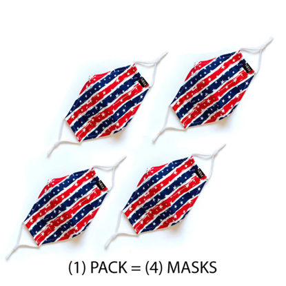 Picture of FACE MASKS YOUTH STARS & STRIPES (4) PACK