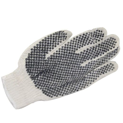 Picture of NATURAL WHITE GLOVES WITH PVC DOTS