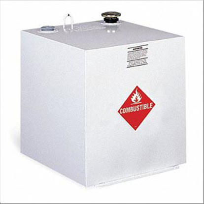 Picture of WHITE SQUARE LIQUID TRANSFER TANK- 50 GAL CAPACITY- 14 GAUG