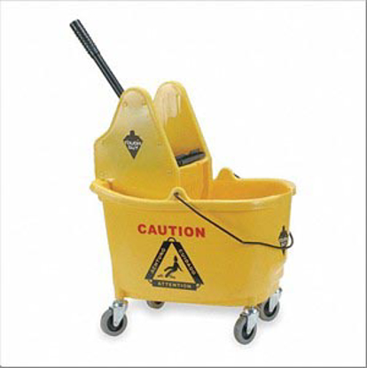 Picture of YELLOW PLASTIC MOP BUCKET AND WRINGER- 8 3/4 GAL