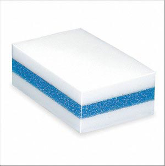 Picture of 4 11/32 IN X 2 3/4 IN MELAMINE FOAM SPONGE- BLUE- WHITE- 24PK