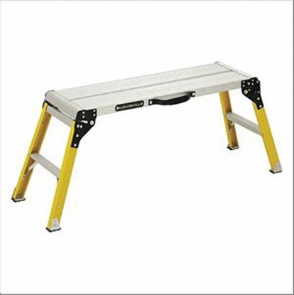 Picture of PORTABLE FOLD-UP WORK PLATFORM- FIBERGLASS- DUAL ACCESS PLATFORM STYLE- 21 IN PLATFORM HEIGHT