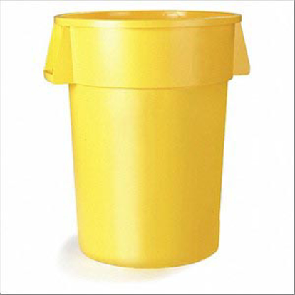 Picture of 20 GAL. BRONCO ROUND TRASH CAN YELLOW