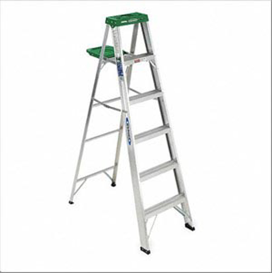 Picture of 6 FT 225 LB LOAD CAPACITY ALUMINUM STEPLADDER