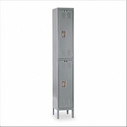 Picture of DARK GRAY WARDROBE LOCKER- (1) WIDE- (2) TIER OPENINGS- 2- 12 IN W X 12 IN D X 78 IN H