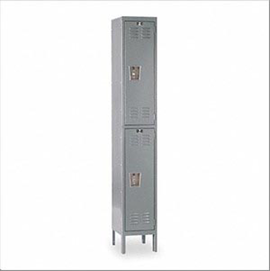 Picture of DARK GRAY WARDROBE LOCKER- (1) WIDE- (2) TIER OPENINGS- 2- 12 IN W X 12 IN D X 78 IN H