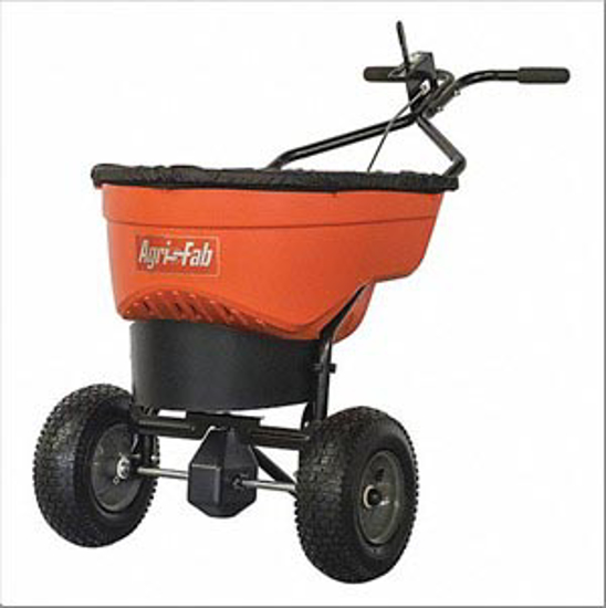 Picture of BROADCAST SPREADER- 130 LB CAPACITY- PNEUMATIC WHEEL TYPE- SPINNER DROP TYPE- FIXED T HANDLE