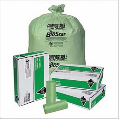 Picture of COMPSTBLE TRASH BAGS-30 GAL.-GREEN-PK150