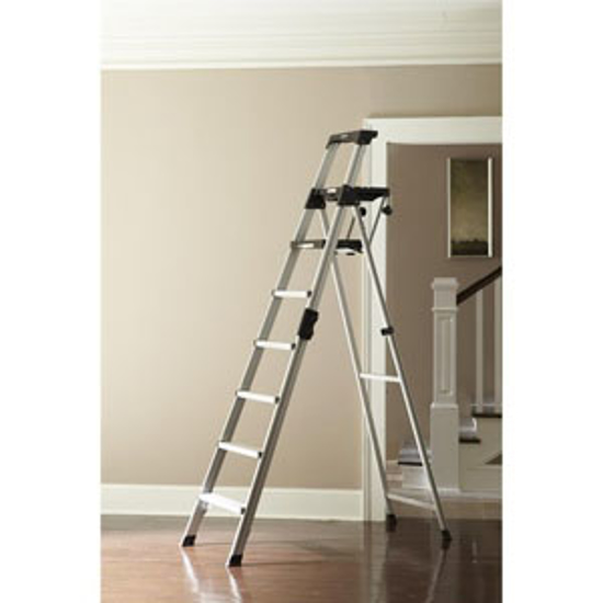 Picture of 8FT. ALUMINUM STEPLADDER 300LB CAP.