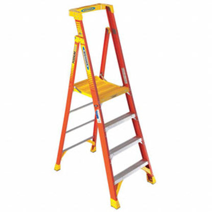 Picture of PODIUM STEPLADDER 4 FT FIBERGLASS 300 LB