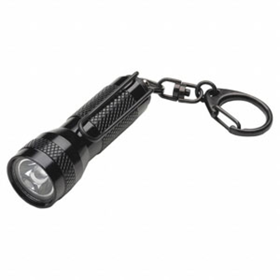 Picture of LED KEYCHAIN FLASHLIGHT- ALUMINUM- MAXIMUM LUMENS OUTPUT- 10- BLACK- 2.36 IN