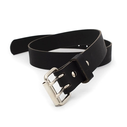 Picture of DOUBLE DOWN RUSTIC LEATHER BELT BLACK 34