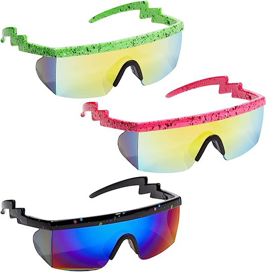 Picture of ZODACA NEON 80S SUNGLASSES PK3