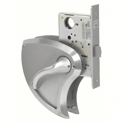 Picture of SARGENT MORTISE LOCKSET- GRADE 1- 8200 BHW- DULL STAINLESS STEEL- NOT KEYED- MECHANICAL- LEVER- 3 HR