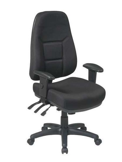 Picture of DESK CHAIR-  FABRIC-  ADJUSTABLE ARMS-  BLACK