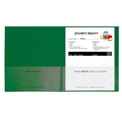 Picture of SCHOOL-TO-HOME FOLDERS, GREEN, PK25