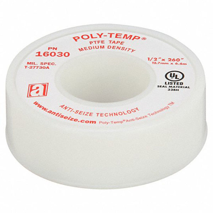 Picture of THREAD SEALANT TAPE- PTFE- 0.7 TO 0.8SG- 1/2 IN WIDTH- 260 IN LENGTH- WHITE COLOR