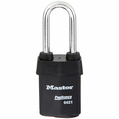 Picture of CORELESS- PADLOCK- STEEL- SHACKLE TYPE LONG SHACKLE- VERTICAL SHACKLE CLEARANCE 2 1/2 IN