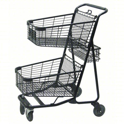 Picture of NESTABLE TWO TIER SHOPPING CART, STEEL