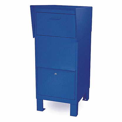 Picture of SALSBURY INDUSTRIES COURIER BOX- BLUE- FRONT- FREE STANDING- POWDER COATED