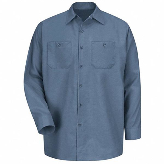 Picture of RED KAP MENS LS POST BLUE POPLIN WORK SHIRT,3XL