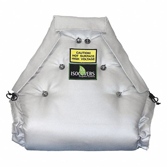 Picture of VALVE INSULATION- FOR 7 IN TO 13 IN CIRCUMFERENCE- FIBERGLASS/MINERAL WOOL- 12 IN COVER WD- GRAY