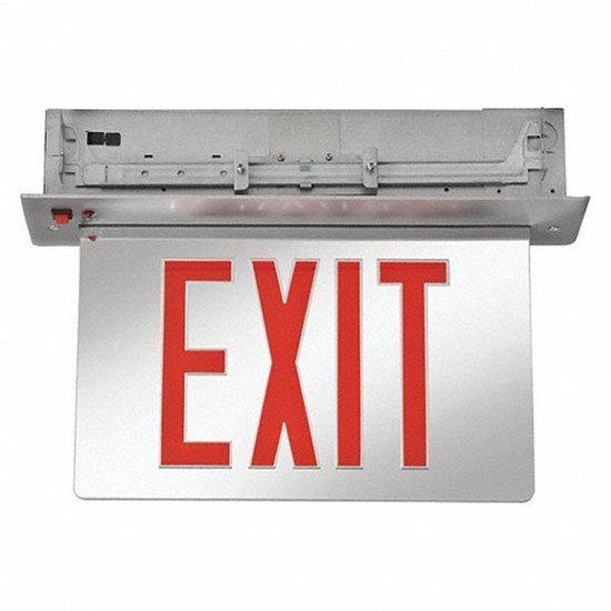 Picture of EXIT SIGN: 2 FACES, RED, ALUMINUM