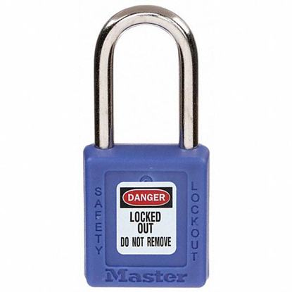 Picture of LOCKOUT PADLOCK, THERMOPLASTIC, BLUE