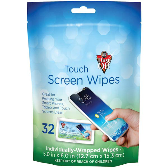 Picture of TOUCH SCREEN WIPES, INDIVIDUAL, 5\INWX6\INL, WHITE, PK 32