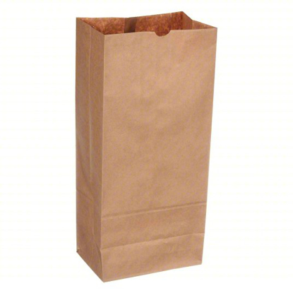 Picture of GROCERY BAG- HANDLE TYPE NONE- KRAFT- WIDTH 8 1/4 IN- DEPTH