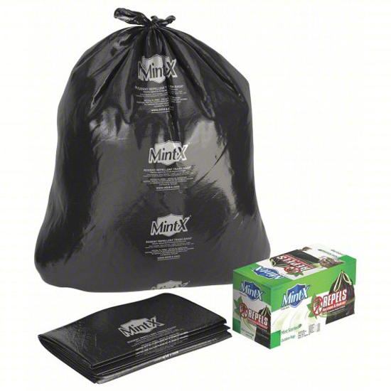 Picture of RODENT-REPELLENT RECYCLED TRASH BAG- 60 GAL- LLDPE- FLAT PAC