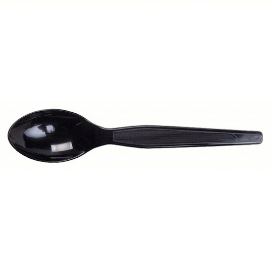 Picture of TEASPOON, BLACK, HEAVY WEIGHT, PLASTIC, UNWRAPPED, PK 1000