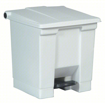 Picture of STEP CAN: PLASTIC, WHITE, 8 GAL CAPACITY